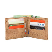 Load image into Gallery viewer, Slim Bi-Fold Cork Wallet - Cork by Design
