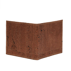 Slim Bi-Fold Cork Wallet Brown Natural Combo - Cork by Design