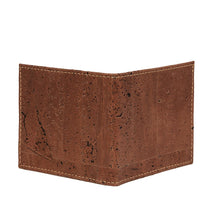 Load image into Gallery viewer, Slim Bi-Fold Cork Wallet Brown Natural Combo - Cork by Design

