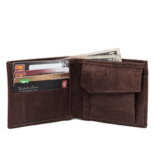 Load image into Gallery viewer, Cork Wallet-Coin Combo Vegan Gift Brown - Cork by Design
