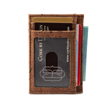 Load image into Gallery viewer, Cork Minimalist Wallet Front Pocket Thin Card Holder Brown
