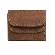 Load image into Gallery viewer, Cork Coin Money Holder Compact Wallet Brown Cork by Design
