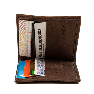 Slim Bi-Fold Brown Cork Wallet - Cork by Design