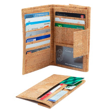 Load image into Gallery viewer, Cork Wallet Large Brown Natural
