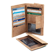 Load image into Gallery viewer, Cork Wallet Large Brown Natural
